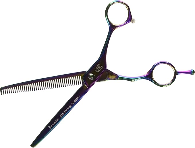 Master Grooming Tools 5200 Rainbow Series Shears — High-Performance Shears for Grooming Dogs - Thinners, 6½"