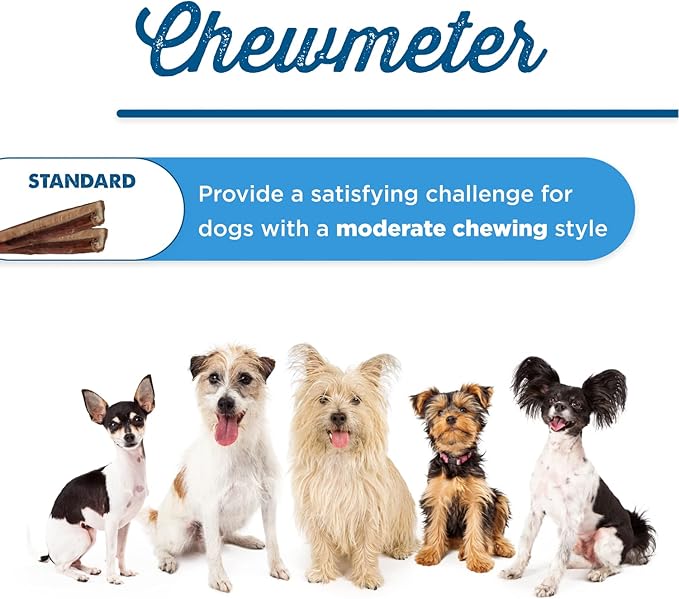 Best Bully Sticks 6 Inch All-Natural Bully Sticks for Dogs - 6” Easily Digestible, 100% Grass-Fed Beef, Grain and Rawhide Free | 5 Pack Trial Size