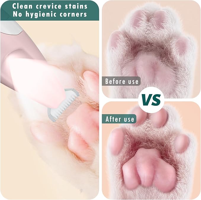 Dog Paw Trimmer, Paw Trimmer for Dogs, Multifunctional Waterproofing Pet Hair Trimmer for Dogs, Electric Pet Paw Trimmer, Cat Paw Trimmer with LED Light, for Paws Eyes Ears Face Rump