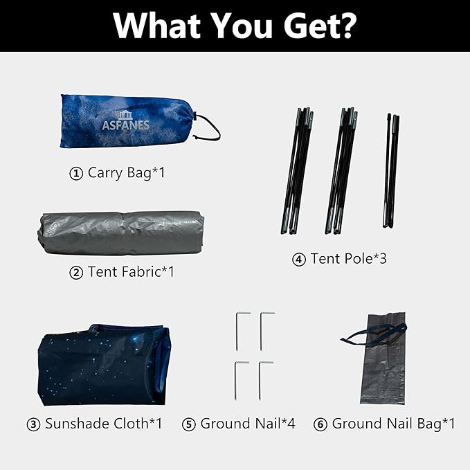 Outdoor Waterproof Pet Camping Tent, Cave Bed for Indoor Cats and Small Dogs, Portable Cat House Dog House, 29.5x29.5x18.9'', Navy Blue, M.