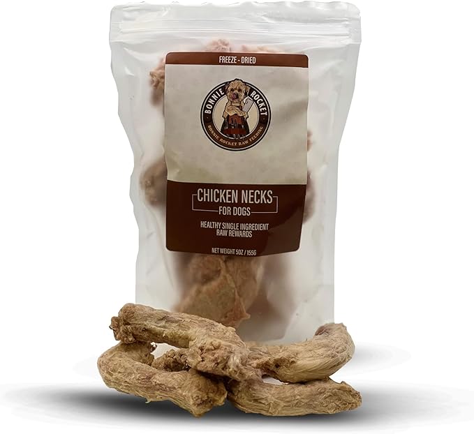 Chicken Neck Treats for Dogs & Cats - Freeze Dried, Healthy & Raw Treats for Pets - Rich in Calcium & Phosphorus - Promotes Healthy Joints, Skin & Fur