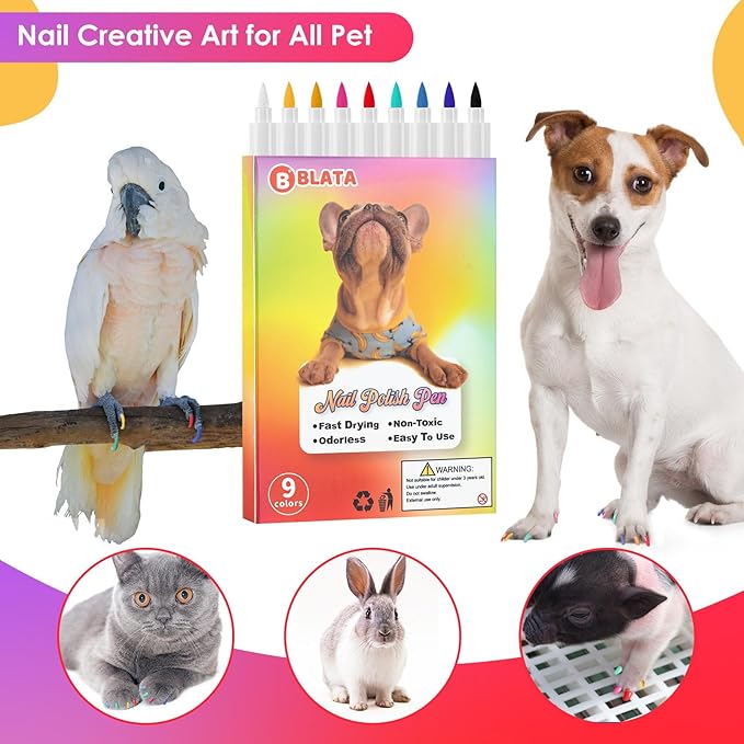 Dog Nail Polish Pen Quick Dry, Odorless, Pet Grooming Kit, Pet Nail Polish, Pet Costume, Dog Safe Paint, Pet Paint, Dog Safe Paint for Paws, Horse Safe Paint, Dog Friendly Nail Polish