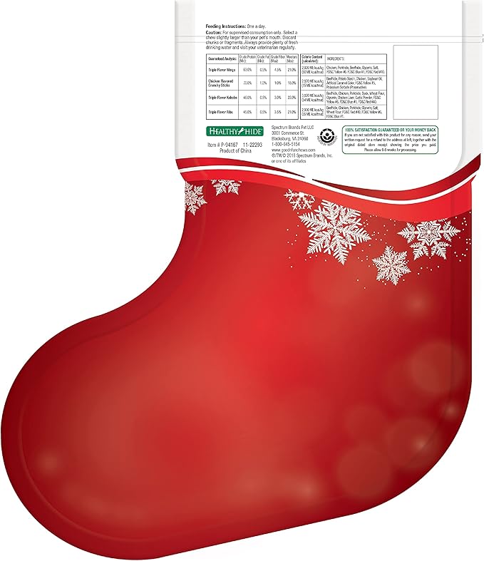 Good 'n' Fun Holiday Chews, Treat Your Dog to Fun Shaped Long Lasting Chews, Made Ingredients