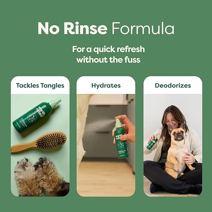 Earth Rated Short Coat Essentials - Dog Shampoo, Refresh Mist, Ear Wipes, Eye Wipes & No-Rinse Shampoo
