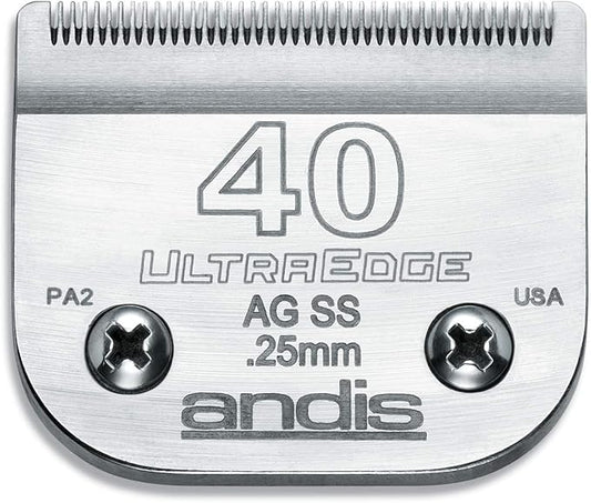 Andis 64084 Carbon-Infused Steel UltraEdge Dog Clipper Blade, Size-40, 1/100-Inch Cut Length