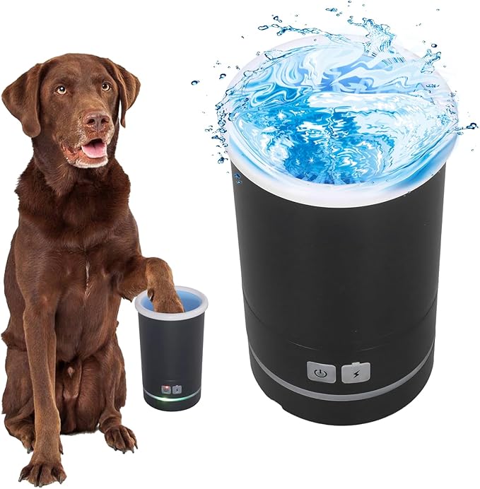 Automatic Dog Paw Cleaner, Rechargeable Paw Washer for Dogs Portable Paw Cleaner Cup, Dog Foot Cleaning Machine, Designed for Small to Medium Dogs