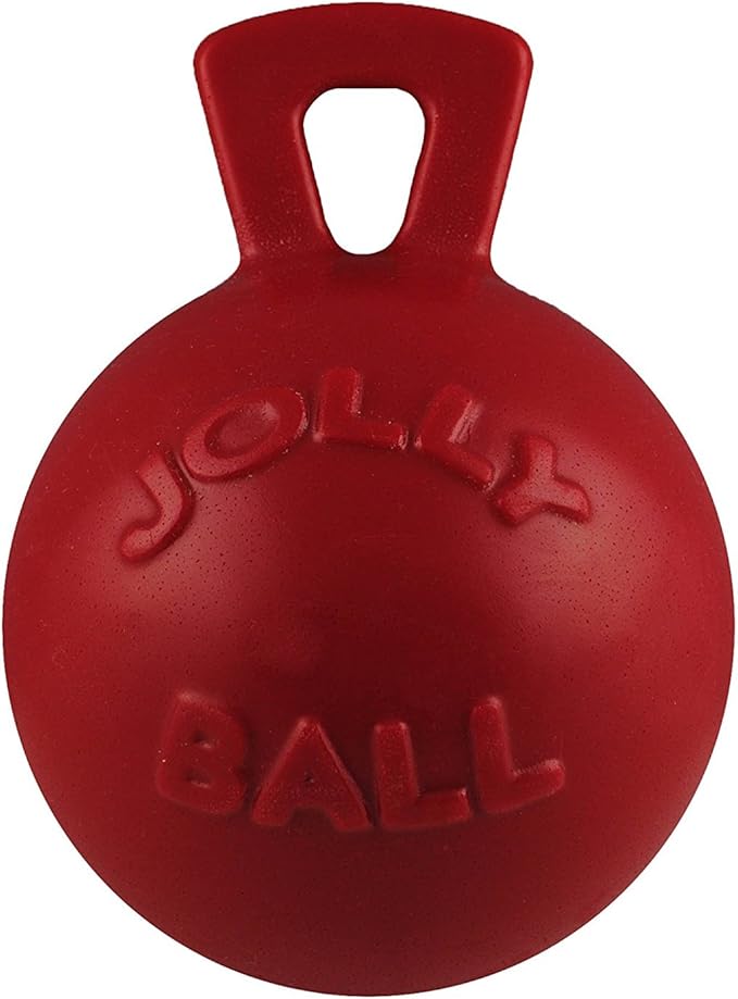 Jolly Pets Tug-n-Toss Dog Toy Ball with Handle, 10" XL, Red