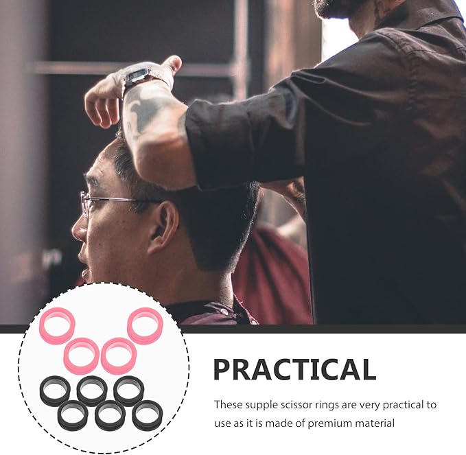 Finger Inserts 10pcs Silicone Ring Thumb Grips Dog Clippers Professional Beauty Tools + Accessories Pet Shears Finger Rings Grooming Grips Shear Ring