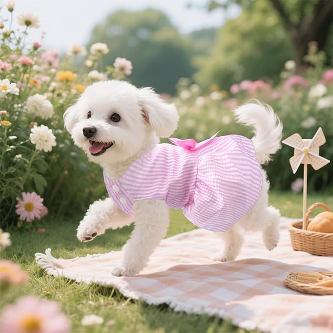 choyaxo Dog Bowknot Dresses Pet Skirts Princess Dress for Girl Puppy