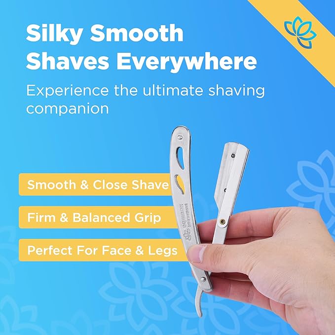 Equinox Professional Hair Scissors Set - Pro Barber Kit, Includes Cutting Scissors, Thinning Shears, Straight Razor, 3 Combs, Clips, Grippers - Salon & Barber Supplies, Hair Tools