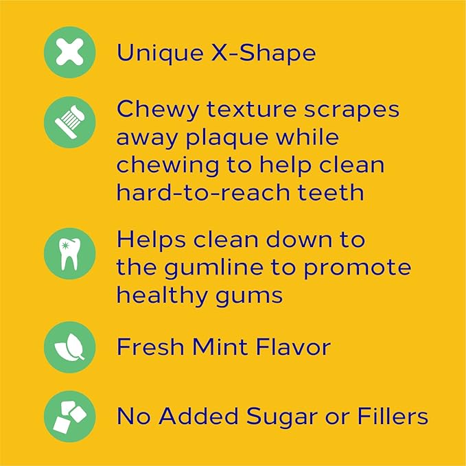 PEDIGREE DENTASTIX Fresh Breath Large Dog Dental Treats Fresh Flavor Dental Bones, 1.46 lb. Pack (28 Treats)