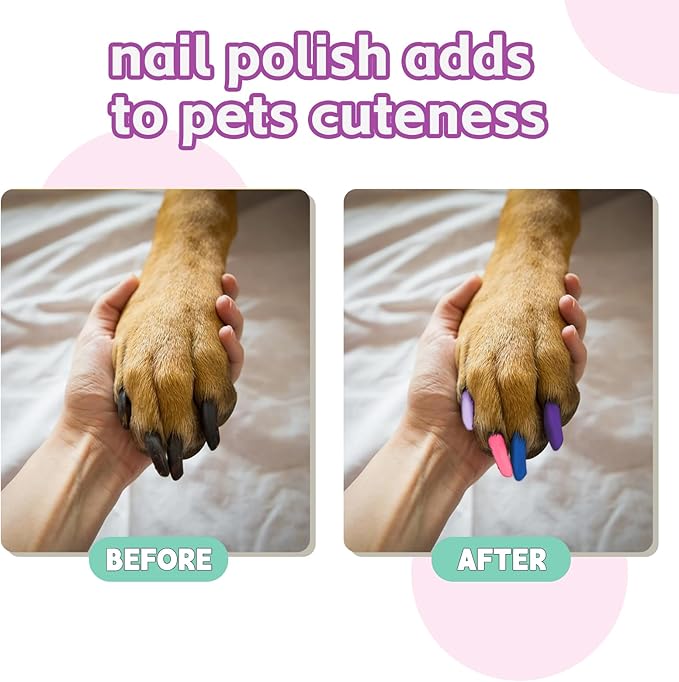 Dog Nail Polish, Dog Birthday Gift, 18 Colors Dog Nail Polish Pen Quick Dry, Safe for Dogs, Non-Toxic, Odorless, Easy to Apply with Brush Tip, Pet Nail Decoration, Gifts for Dog Lovers