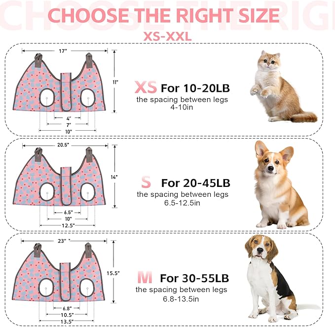 Pawsome Dog Grooming Hammock - Medium Dog Harness for Easy Nail Trimming, Sling Holder with Nail Clippers & File