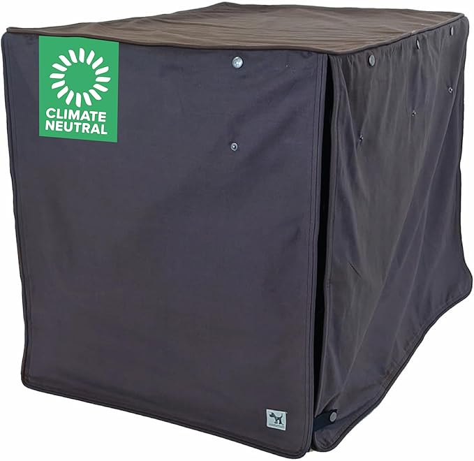 Molly Mutt I'm a Realist Dog Crate Cover, 100% Cotton Canvas Cover with 2 Roll-Up Panels, Ideal for Dog or Cat Crate, Durable, Washable, and Free of Harmful Chemicals, 30" x 21" x 24"