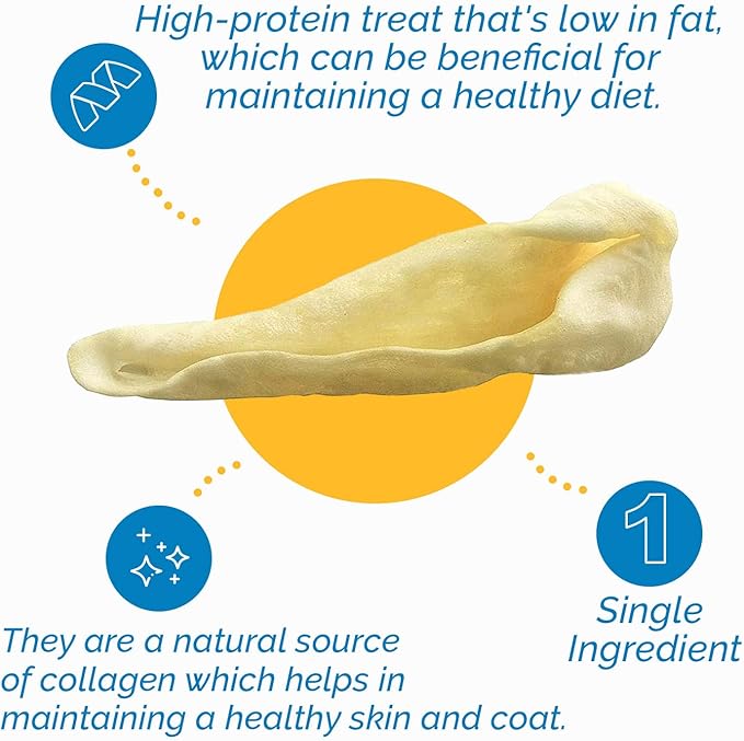 Lamb Ear Dog Chews (30 Count) - from All Natural Free Range Lambs - Quality Ears for Dogs