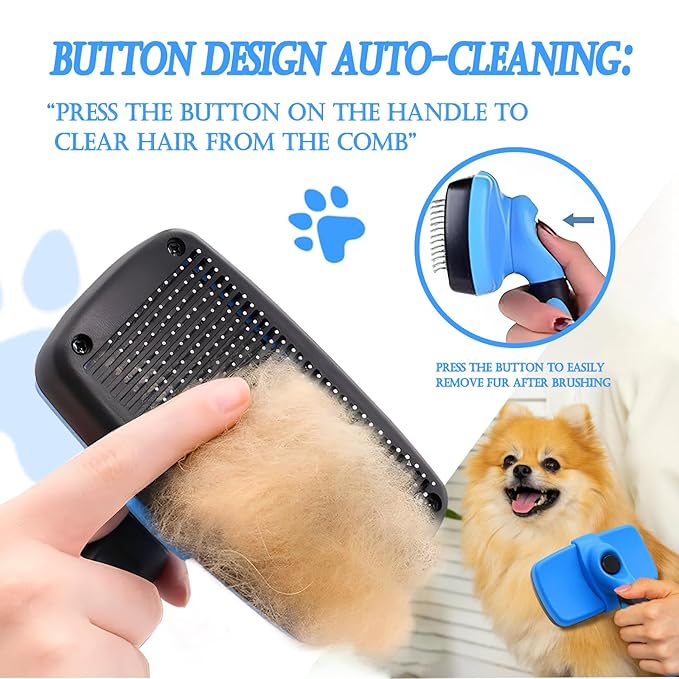 4 in 1 Pet Grooming Kit Dematting tool Stainless Steel Comb Deshedding Brush for Dog and Cat With Long Hair