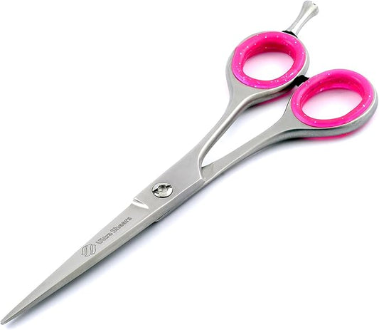 5.5" Professional Pet Grooming Scissors One Blade Micro Serrated Dark Satin Finish