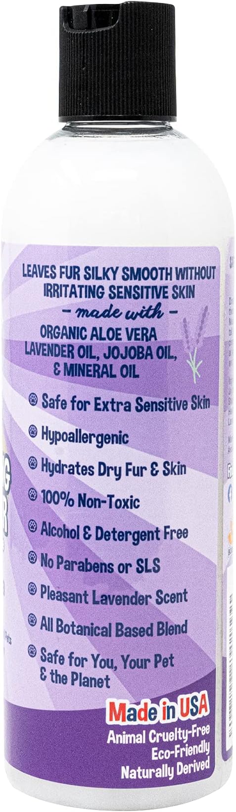 Bodhi Dog Gentle Moisturizing Dog Conditioner - Soothing Plant-Based Formula with Aloe Vera & Jojoba Oil - Hydrates & Softens Coat - Leaves Coat Soft Shiny & Manageable - Lavender Scent (17 Fl Oz)