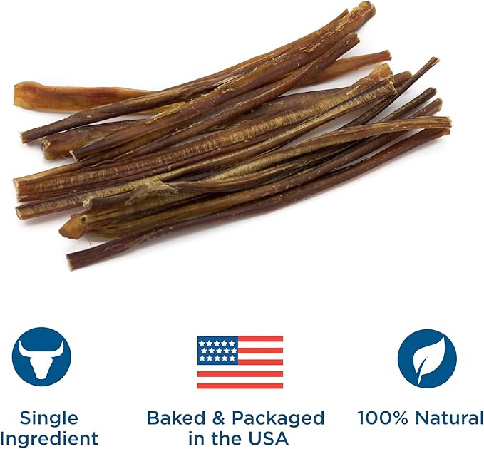 Best Bully Sticks 12 Inch All-Natural Bully Sticks for Dogs - 12” Fully Digestible, 100% Grass-Fed Beef, Grain and Rawhide Free | 25 Pack
