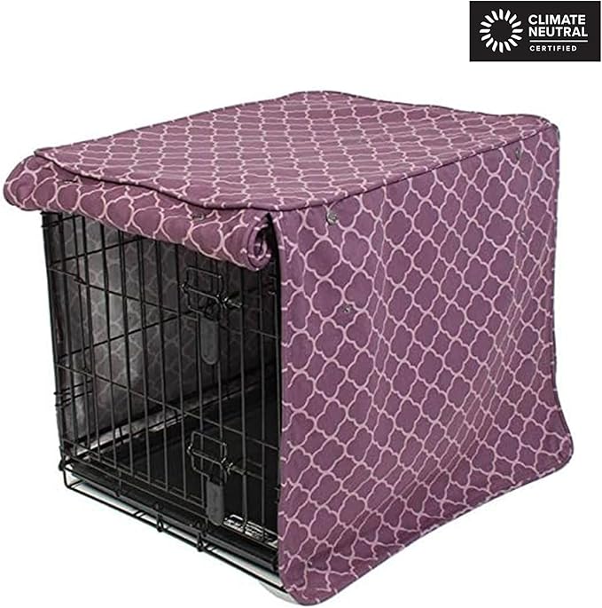Molly Mutt Royals Dog Crate Cover, 100% Cotton Canvas Cover with 2 Roll-Up Panels, Ideal for Dog or Cat Crate, Durable, Washable, and Free of Harmful Chemicals, 30" x 21" x 24"