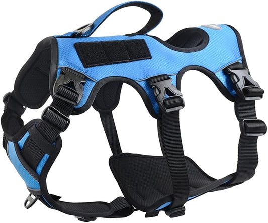 AUROTH Dog Harness, Escape Proof Dog Harness for Large Dogs, No Pull Dog Harness with Lift Handle, Soft Padded Reflective Adjustable Dog Vest Harness, Large Dog Harness for Walking Hiking Training
