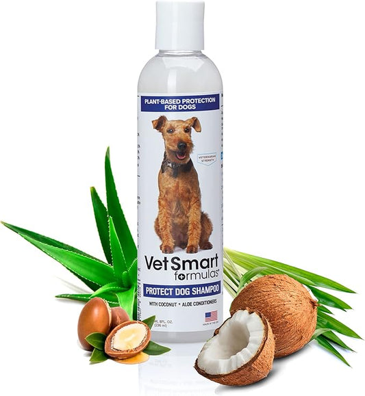 Protect Shampoo for Dogs; No More Scratching, Itching, or Hot Spots with Plant-Based All-Natural Formula with Healthy Essential Oils - Made in USA