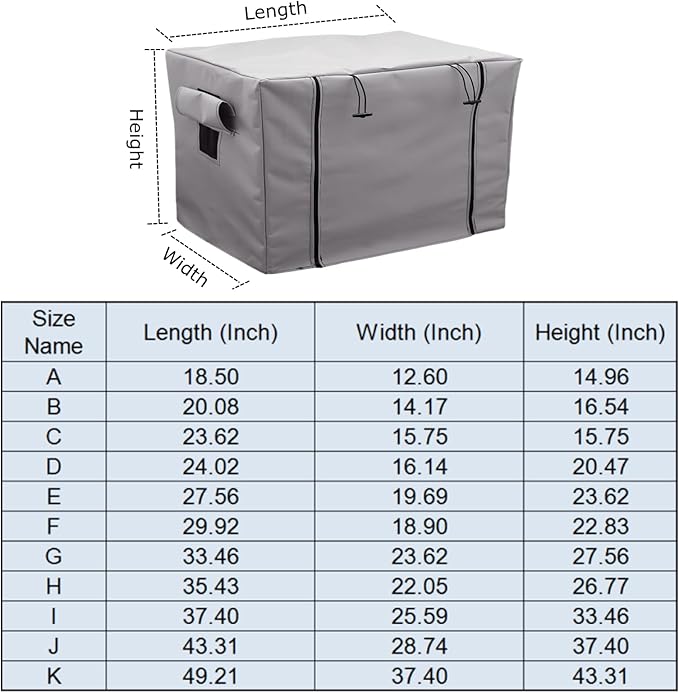 Dog Crate Cover Waterpoof Grey Pet Kennel Covers for Puppy Cat Indoor Outdoor Fit for 1 Door Wire Crate, 27.56x19.69x23.62 Inch