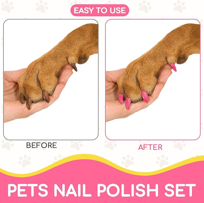 Dog Nail Polish， Dog Nail Polish Pens Quick Dry-12 Colors, Pet Nail Polish Set for Dogs， DIY Dogs Puppy Nails, Dog Safe Nail Polish Non Toxic, Odorless, Easy to Applyt