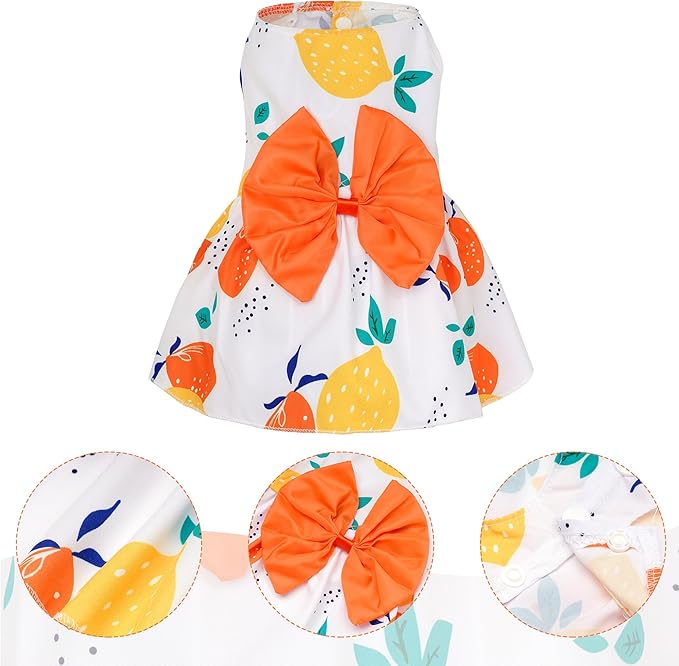 choyaxo Floral Dog Dress Cute Dog Skirt Pet Dress Summer Pet Clothes for Puppy Small Cats