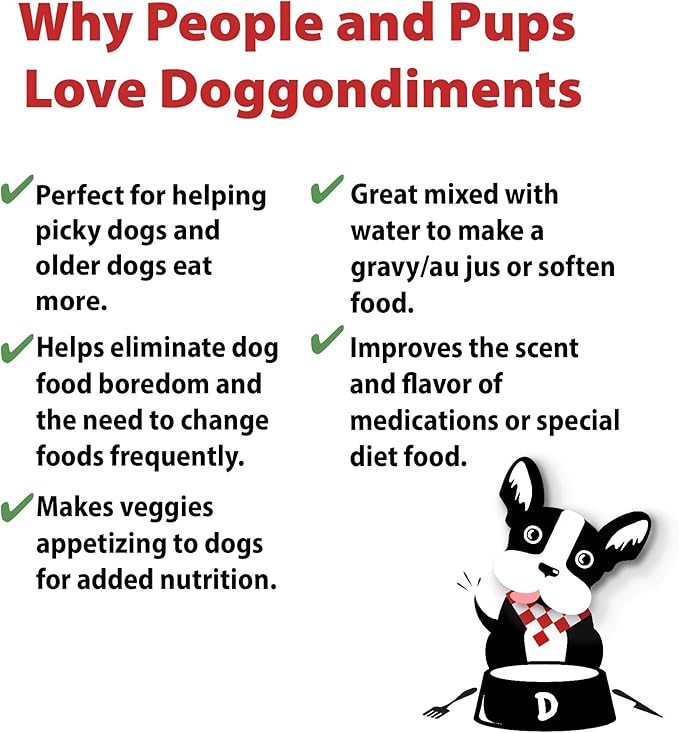 Bacon & Egg Breakfast Dog Food Topper, Fun People Food Flavors, Powder, Small & Large Breeds, Made in USA