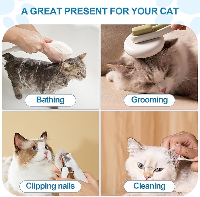 Cat Muzzle for Grooming Nail Trimming with Soft Mesh Covered, Prevent Biting Chewing(S,Black)