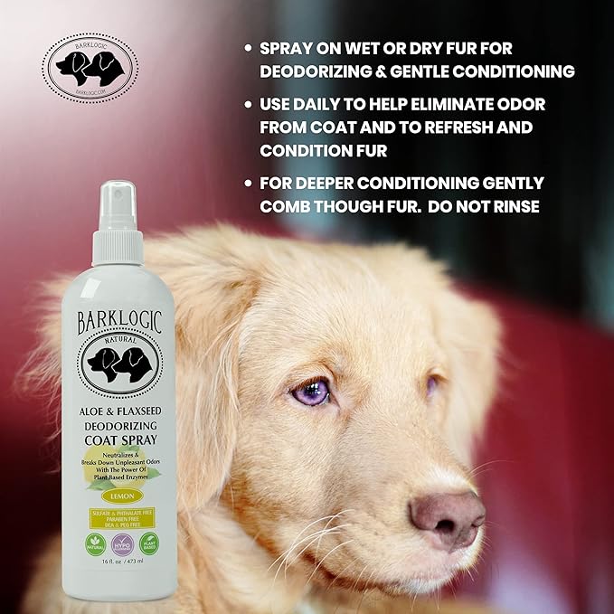 Leave in Conditioning Hair Detangling SprayConditioner, 16oz, Lemon - Dog & Puppy Detangler and Dematting Spray