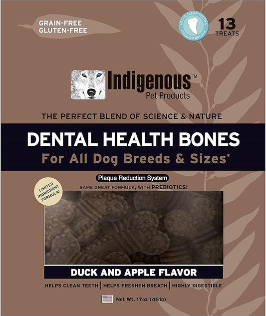 Indigenous Dental Health Bones — Duck and Apple Flavor Large 17oz