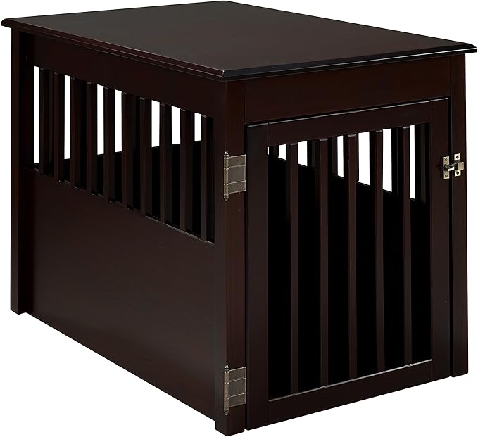 BarkWood Large Pet Crate End Table - Cappuccino Finish