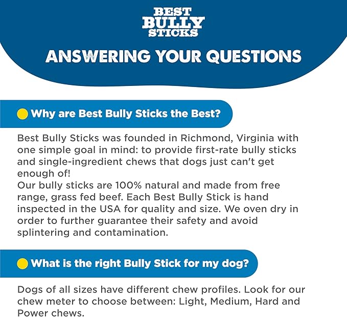 Best Bully Sticks 2-4 Inch Junior Bully Sticks for Dogs - 100% Natural, Grass-Fed Beef, Dog Bully Sticks for Small Dogs, Puppy, Mini Breeds - Grain and Rawhide Free Bully Stick Dog Chews | 8 oz
