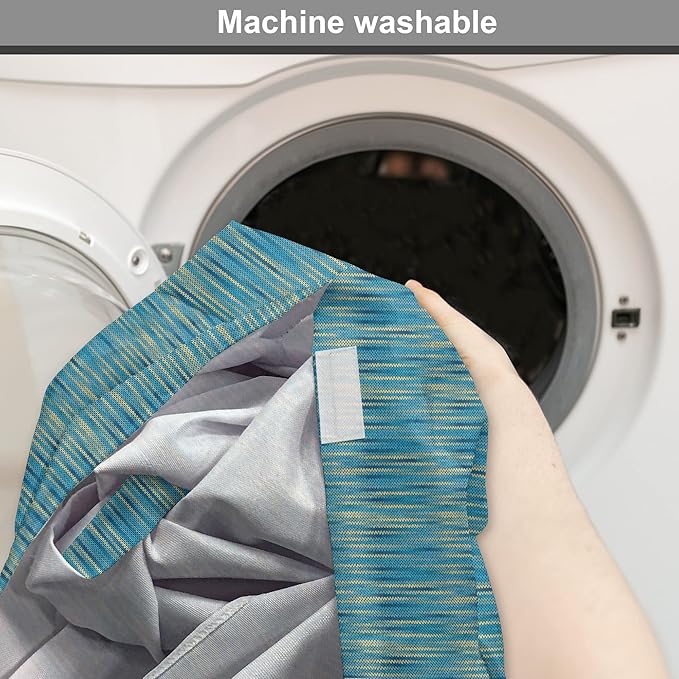 Lunarable Yellow and Blue Dog Crate Cover, Knitted Melange Inspired Graphic Clothing Texture Pattern, Easy to Use Pet Kennel Cover for Small Dogs Puppies Kittens, 22 Inch, Pale Yellow Navy Blue