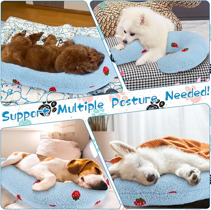 Mity rain Dog Pillow, Question Mark Dog Calming Pillow for Spin, Ultra Soft High Density Dog Neck Pillow for Joint Relief Sleeping Improve, Pet Calming Pillow Toy for Small/Medium/Large Dogs (Small)