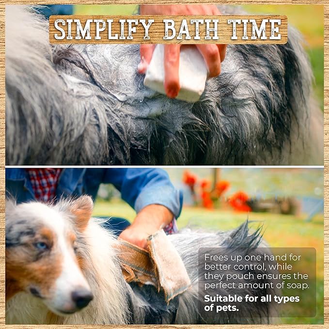 RHAS: Gentle and Eco-Friendly Natural Dog Soap Shampoo for Bathing and Exfoliating Our Furry Friends, Ideal for Delicate Skin, Alternative to Liquid Pet Shampoo, Minimizing Plastic Waste.