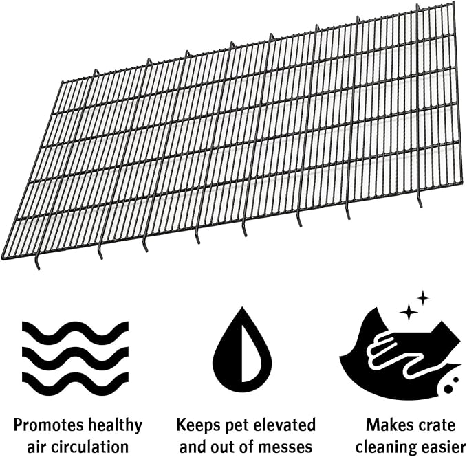 MidWest Homes for Pets Floor Grid for Dog Crate | Elevated Floor Grid Fits Midwest Folding Metal Dog Crate Models 1542U, 1542DDU, 1642U, 1642DDU, 742UP, 442, 442DD