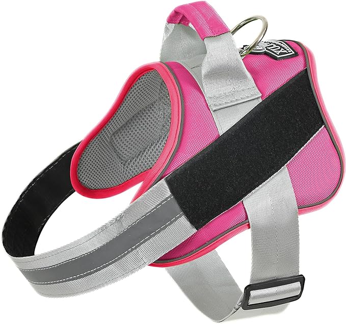 Bolux Dog Harness, No-Pull Reflective Dog Vest, Breathable Adjustable Pet Harness with Handle for Outdoor Walking - No More Pulling, Tugging or Choking (Fuchsia, Small (Pack of 1))