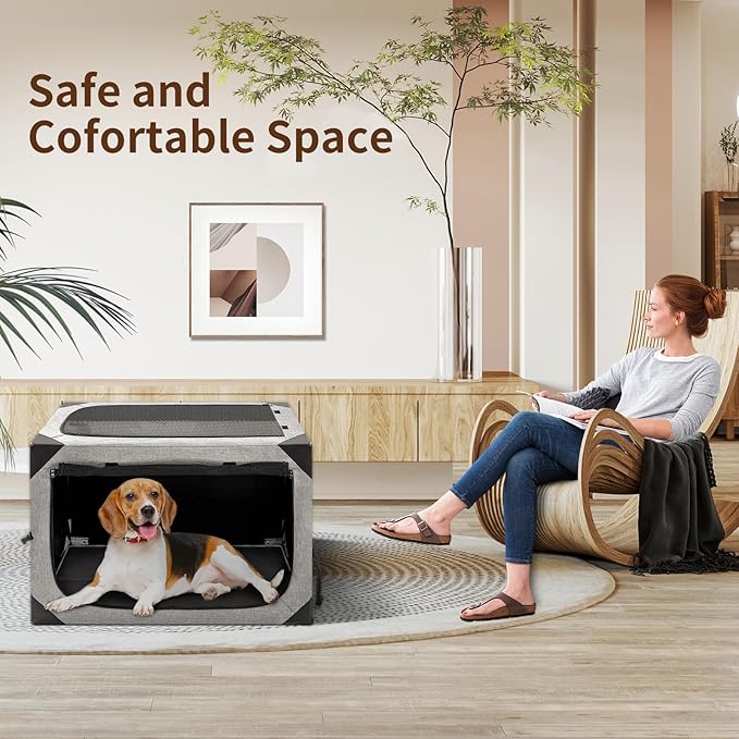 Dog Crate,36x25x25 Inch Large Dog Crate for Large or Medium Dogs, Portable and Foldable Design of Dog Cage, Perfect for Travel