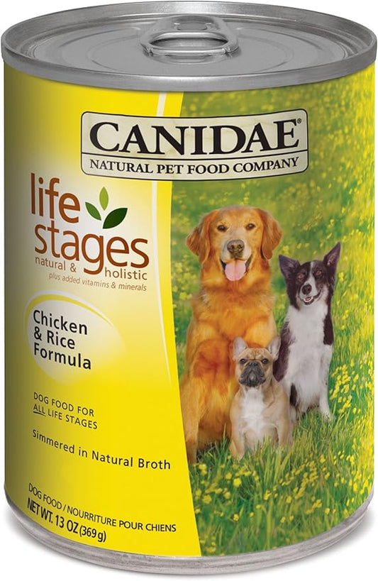 Canidae Life Stages Chicken And Rice Can Formula For Dogs, 13-Ounce, 12-Pack