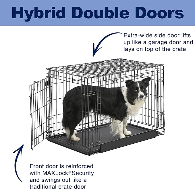 MidWest Homes for Pets Ovation Double Door Dog Crate, 36-Inch