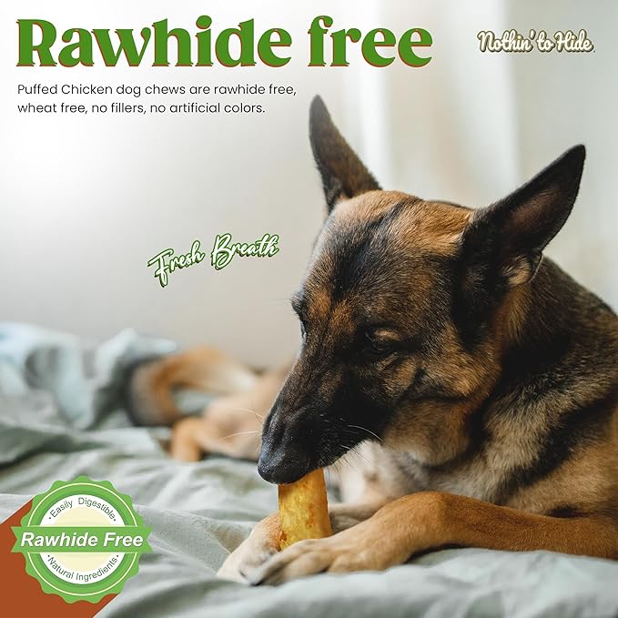 Fieldcrest Farms Nothin to Hide Flip Chips Dog Chews - Natural Rawhide Alternative Treats for Dogs, Collagen Based Snack for Moderate Chewers Up to 35lbs, Chicken Flavor - 2 Packs (16 Chips)