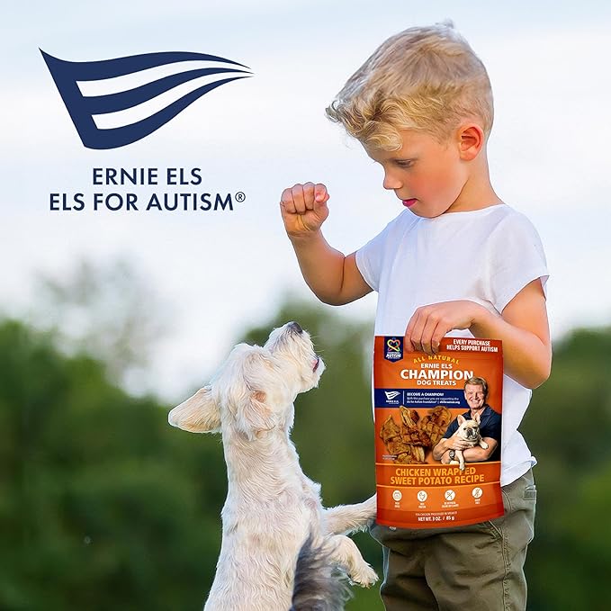 Ernie Els Premium Dog Treats Bundle: Chicken Jerky, Freeze-Dried Chicken and Chicken Wrapped Sweet Potato, (Pack of 3), Nutritious and All Natural for Healthy Snacking, Training and Rewards