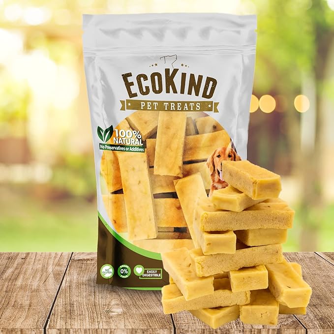 EcoKind Premium Gold Yak Cheese Himalayan Dog Chews, Healthy Dog Treats for Small Dogs, All Natural, High Protein Dog Chew, Chicken, Small - 16 Chews