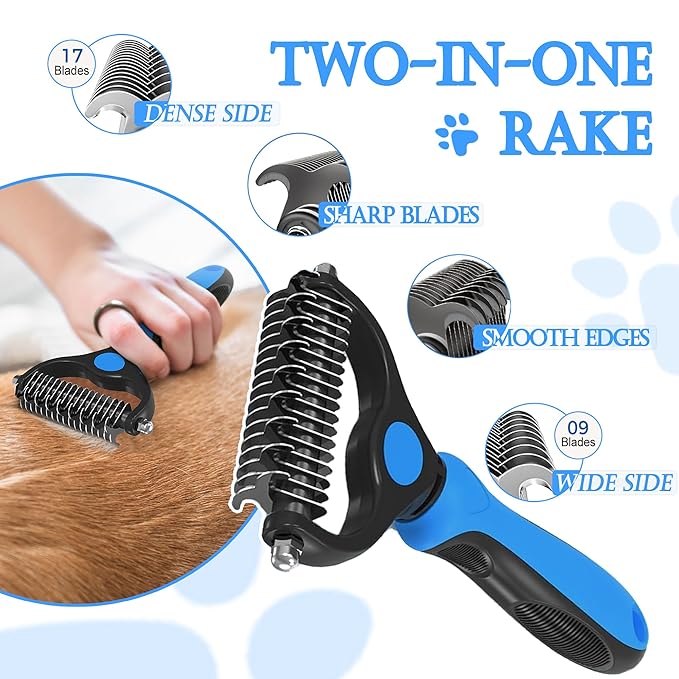 4 in 1 Pet Grooming Kit Dematting tool Stainless Steel Comb Deshedding Brush for Dog and Cat With Long Hair