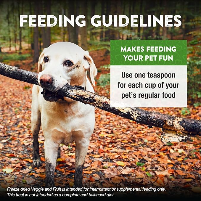 Northwest Naturals Freeze-Dried Veggie & Fruit Functional Topper - for Dogs & Cats - Healthy, Limited Ingredients, Human Grade Pet Food, All Natural - 5 Oz (Pack of 2)