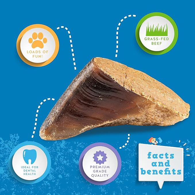 Jack&Pup Filled Cow Hooves for Dogs | Stuffed Dog Chew Hoofs (Flavors: Peanut Butter, Bacon & Cheese, Bully Sticks) | Natural Dog Chews Cow Hoofs for Dogs (Variety Pack - 3 Bones)