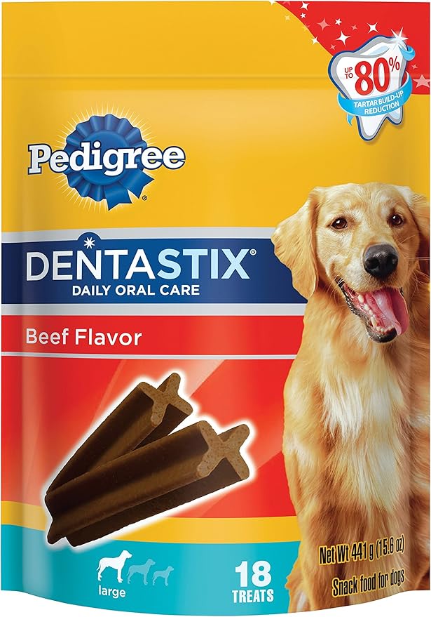 Pedigree Dentastix Beef Flavor Large Treats For Dogs - 15.6 Oz. 18 Count
